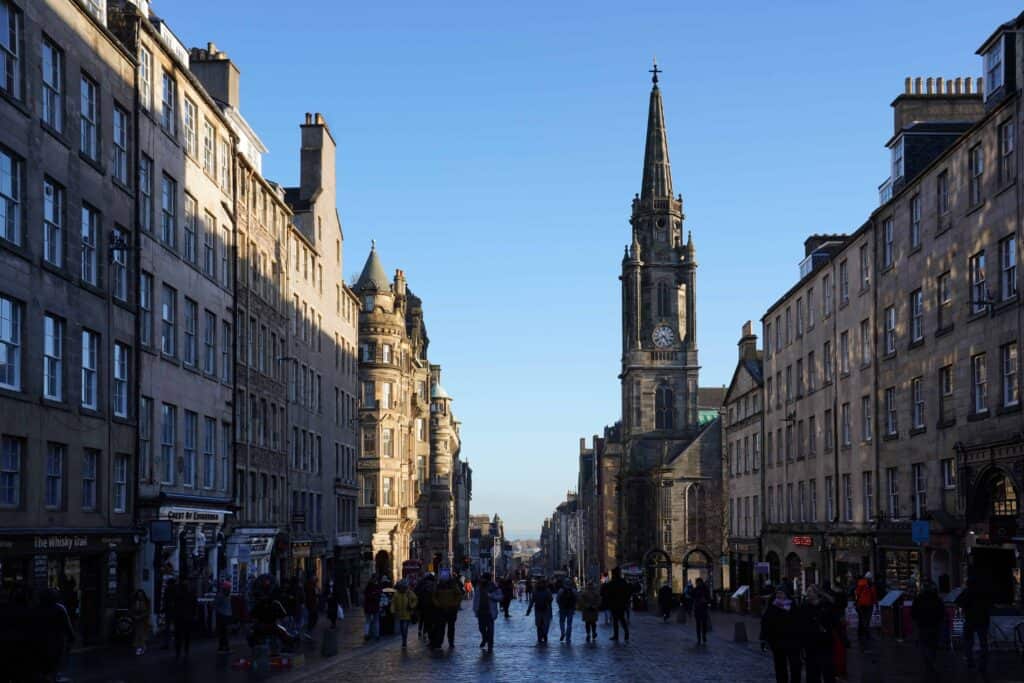 Edinburgh city centre, scotland, uk, photo by james mcc.